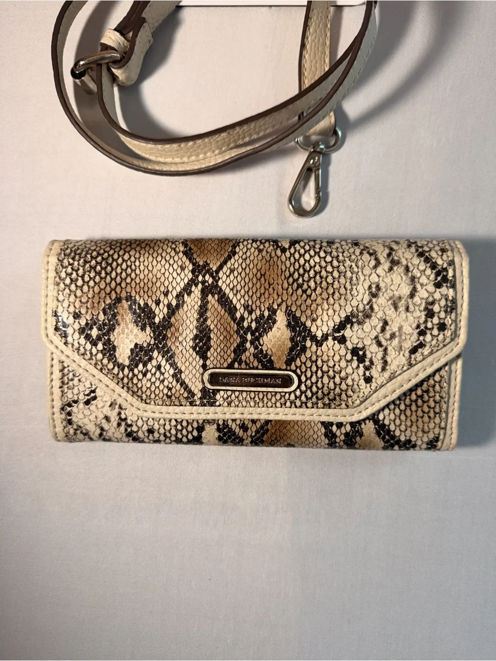 Dana Buchman Snakeskin Print Satchel Handbag & Matching Wallet Set